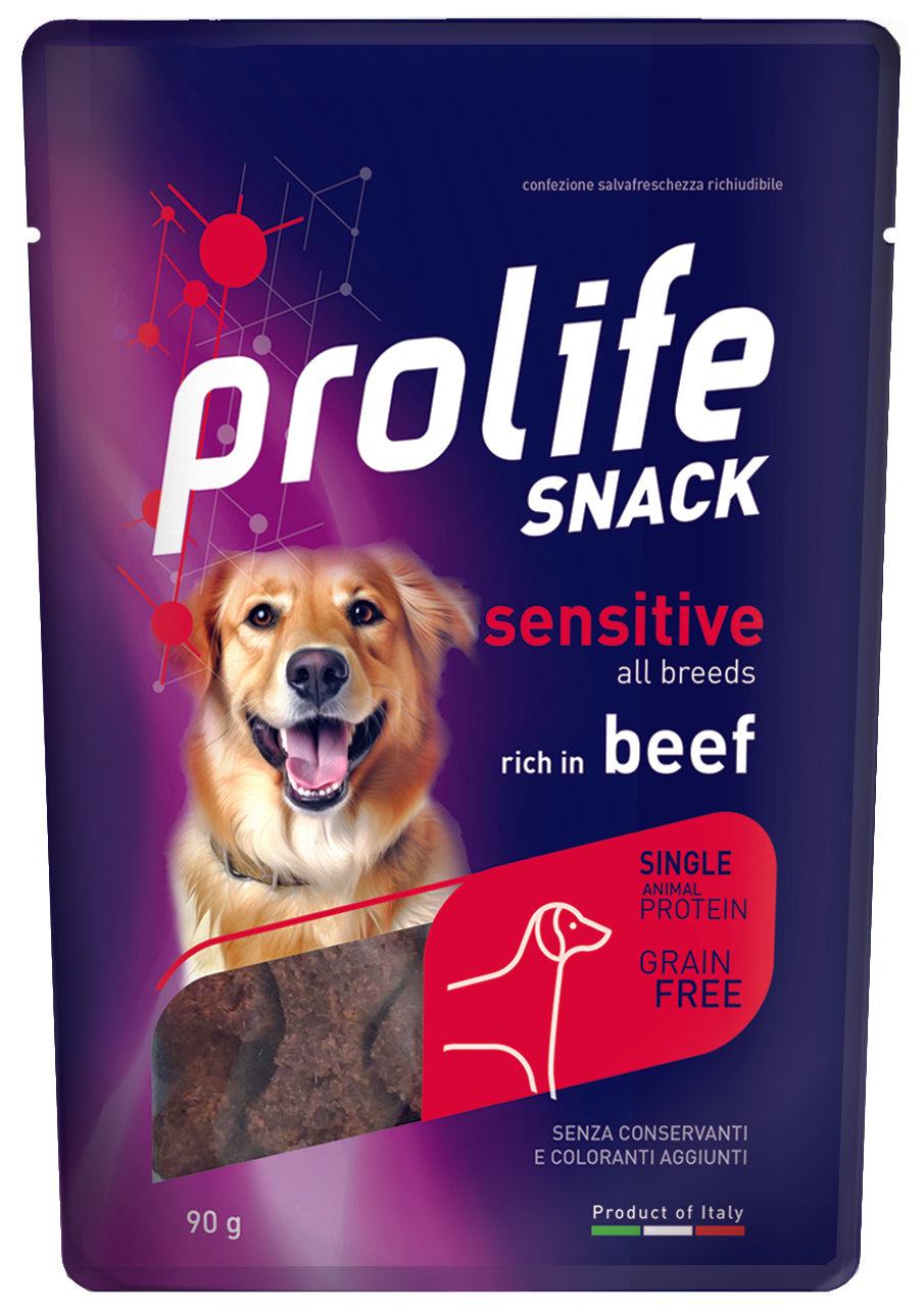 Prolife Snack Sensitive Grain Free Manzo 90g Prolife Snack Sensitive Grain Free Manzo 90g
